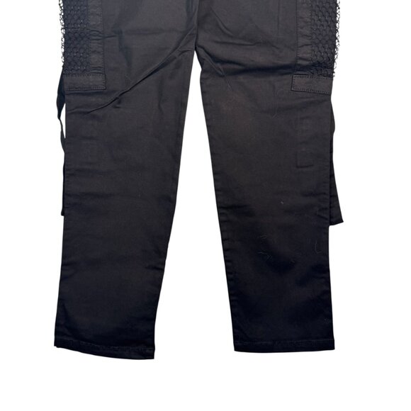 Royal Bones By Tripp Black Mesh Pocket Cargo Pants w/ Chains Zippers Hot Topic 9 - Picture 12 of 12